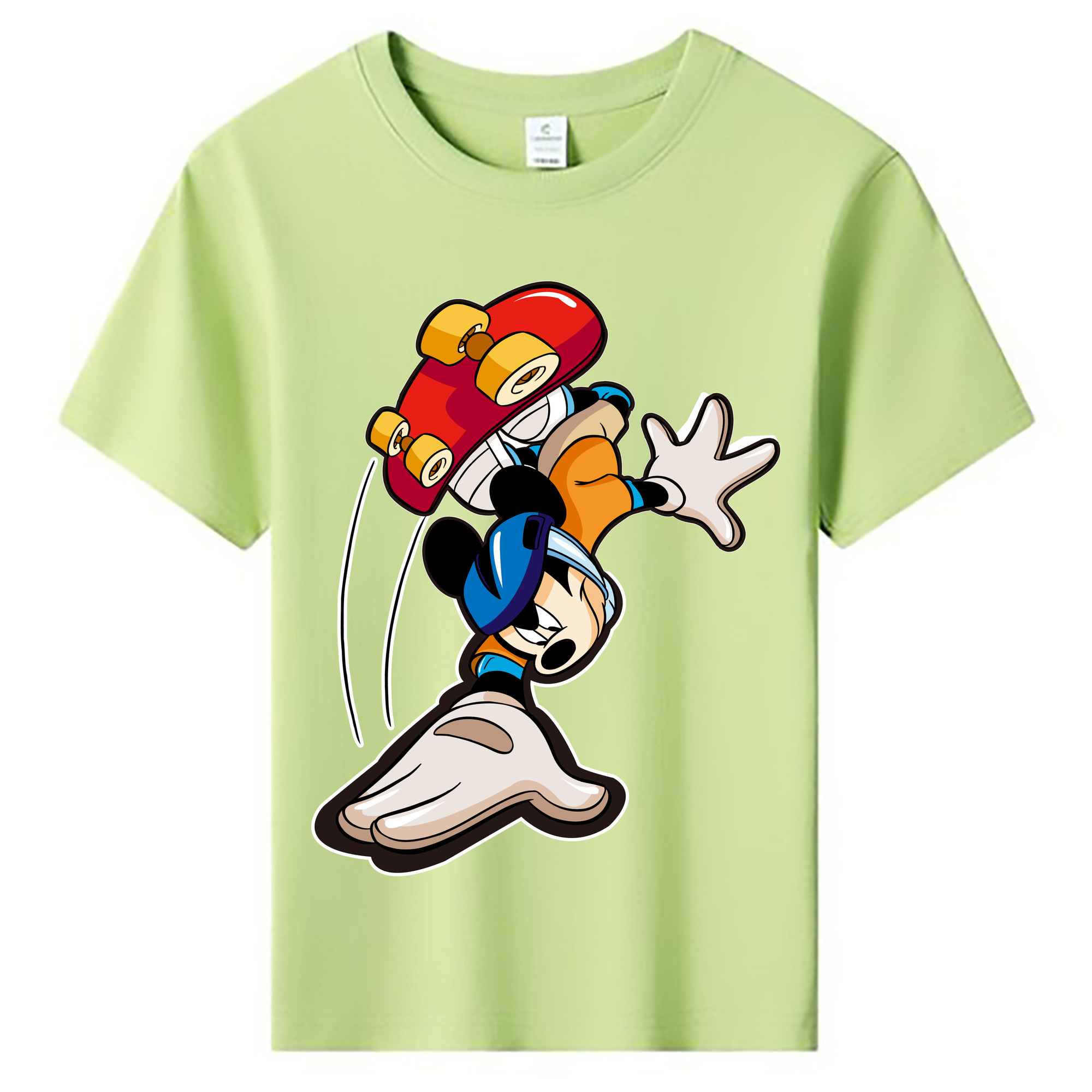 ミッキーマウス Mickey Mouse 綿100％キッズTシャツ（フロントプリント）